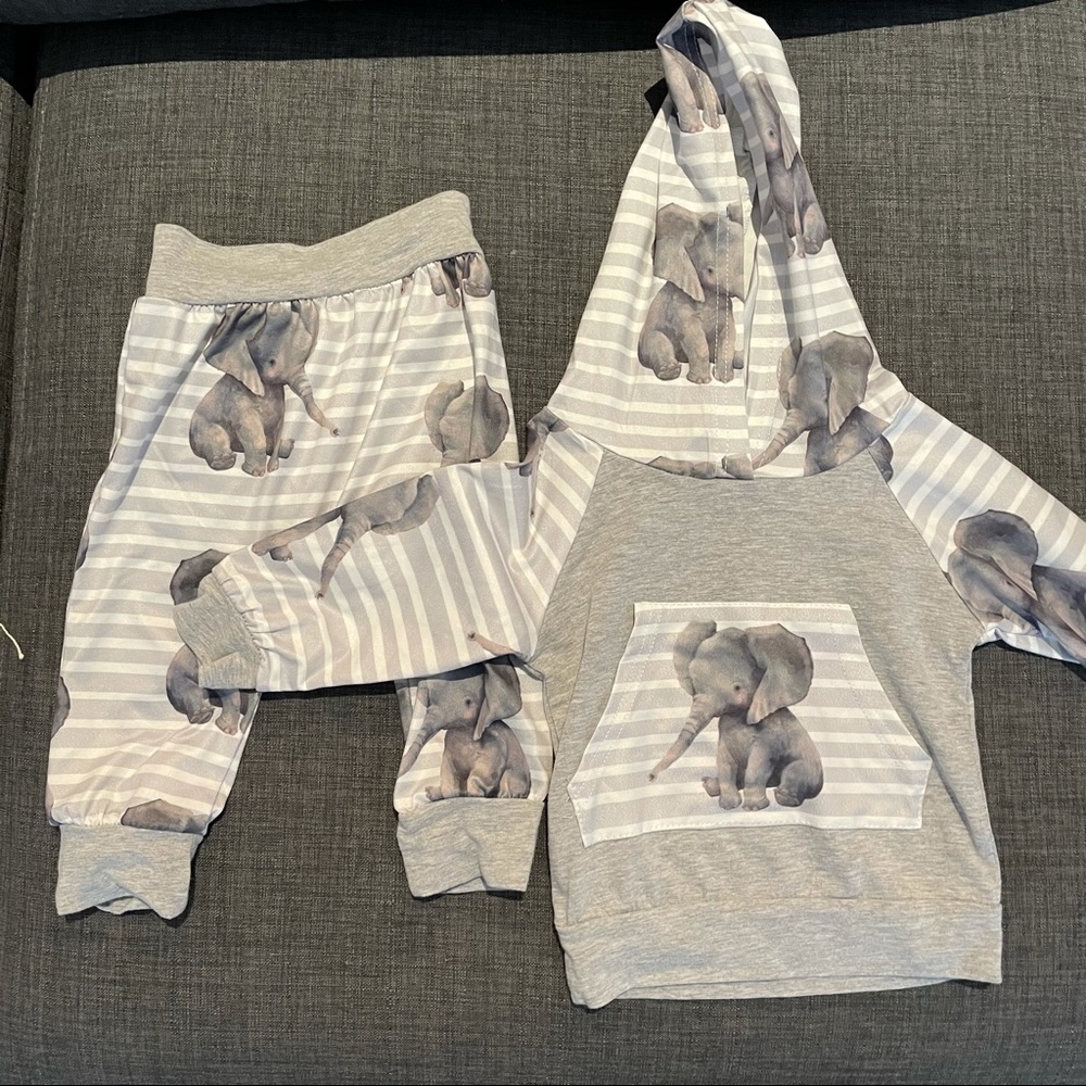 Matching Hoodie and Pants Set. Age 9M